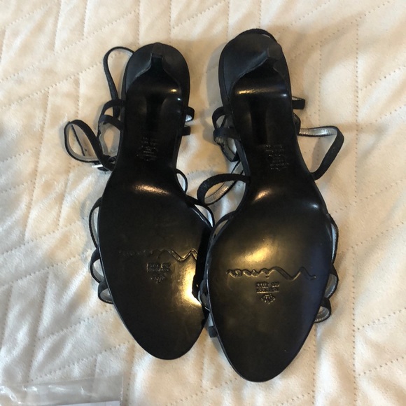 Rhinestoned Black Curran Nina Sandals, 10, NWT - Picture 5 of 5